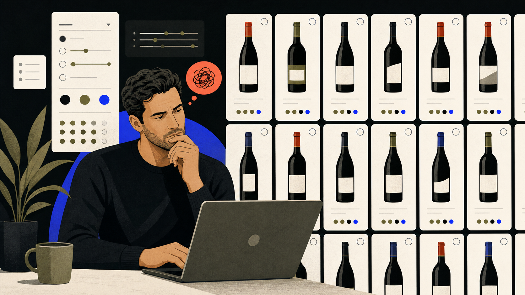 A first-time shopper overwhelmed by a wall of similar products and unfamiliar filters